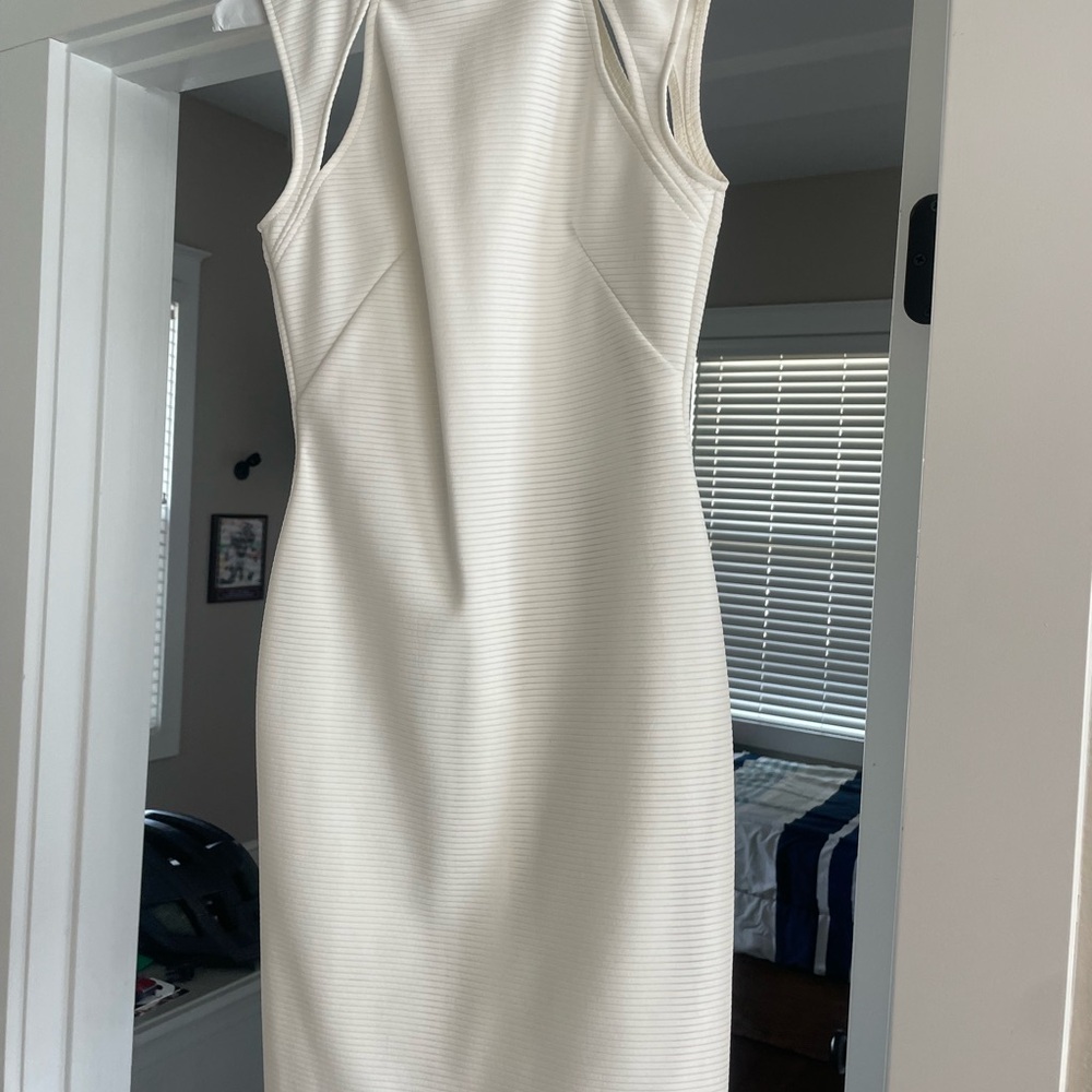 Topshop Cream Backless Dress